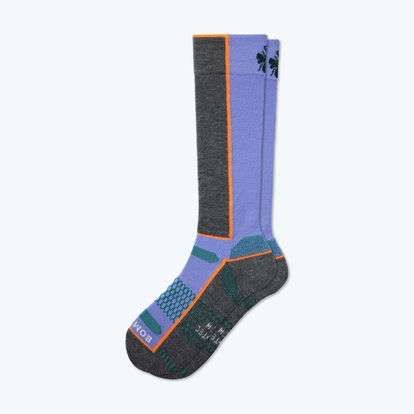NWT Women's Mid-Cushion Merino Wool Blend Ski & Snowboard Socks in Blue Iris - Picture 1 of 6